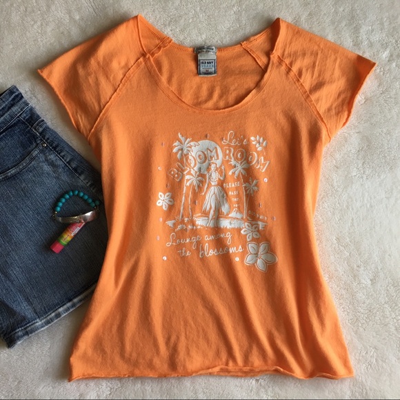 Old Navy Tops - {OLD NAVY} Hula Girl Embellished Graphic Print Tee